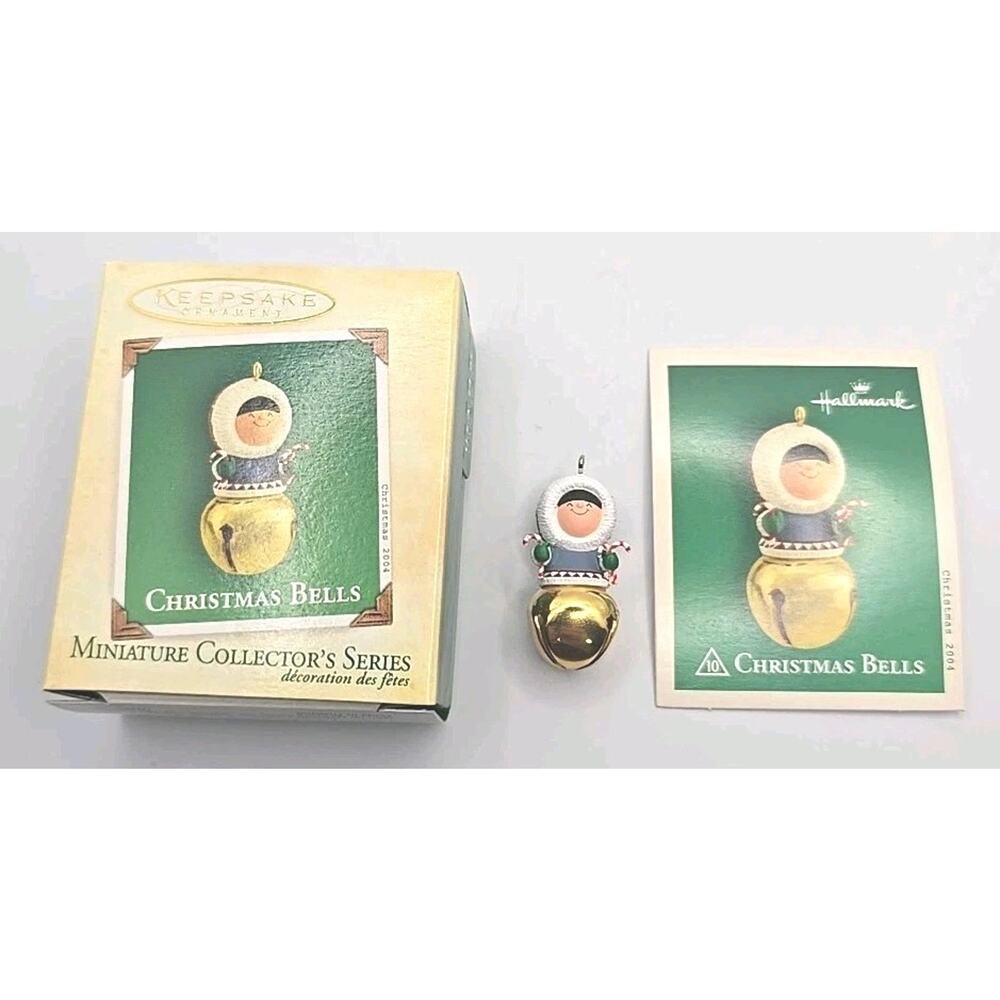 2004 Hallmark Miniature Christmas‎ Ornament Christmas Bells Eskimo U236